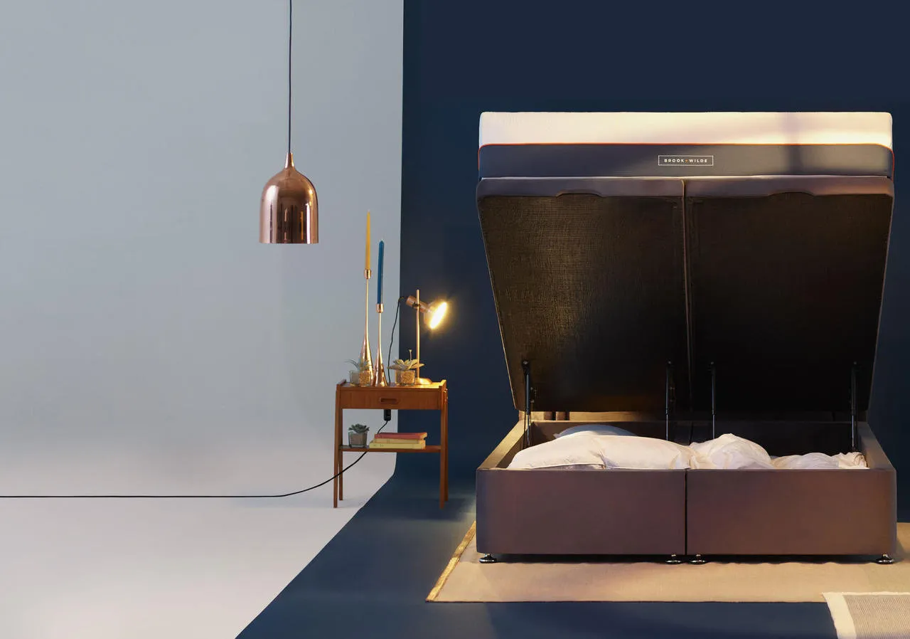 Double Ottoman Bed with Storage - Emerald