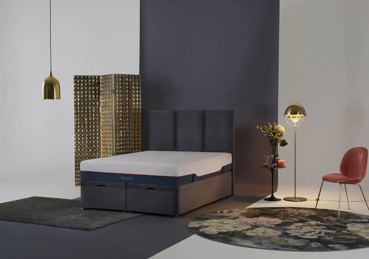 King Ottoman Bed with Storage - Grey