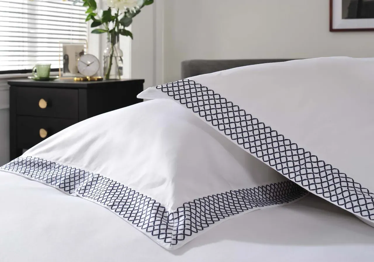 King Size Bed Linen Set - Blue, Cotton