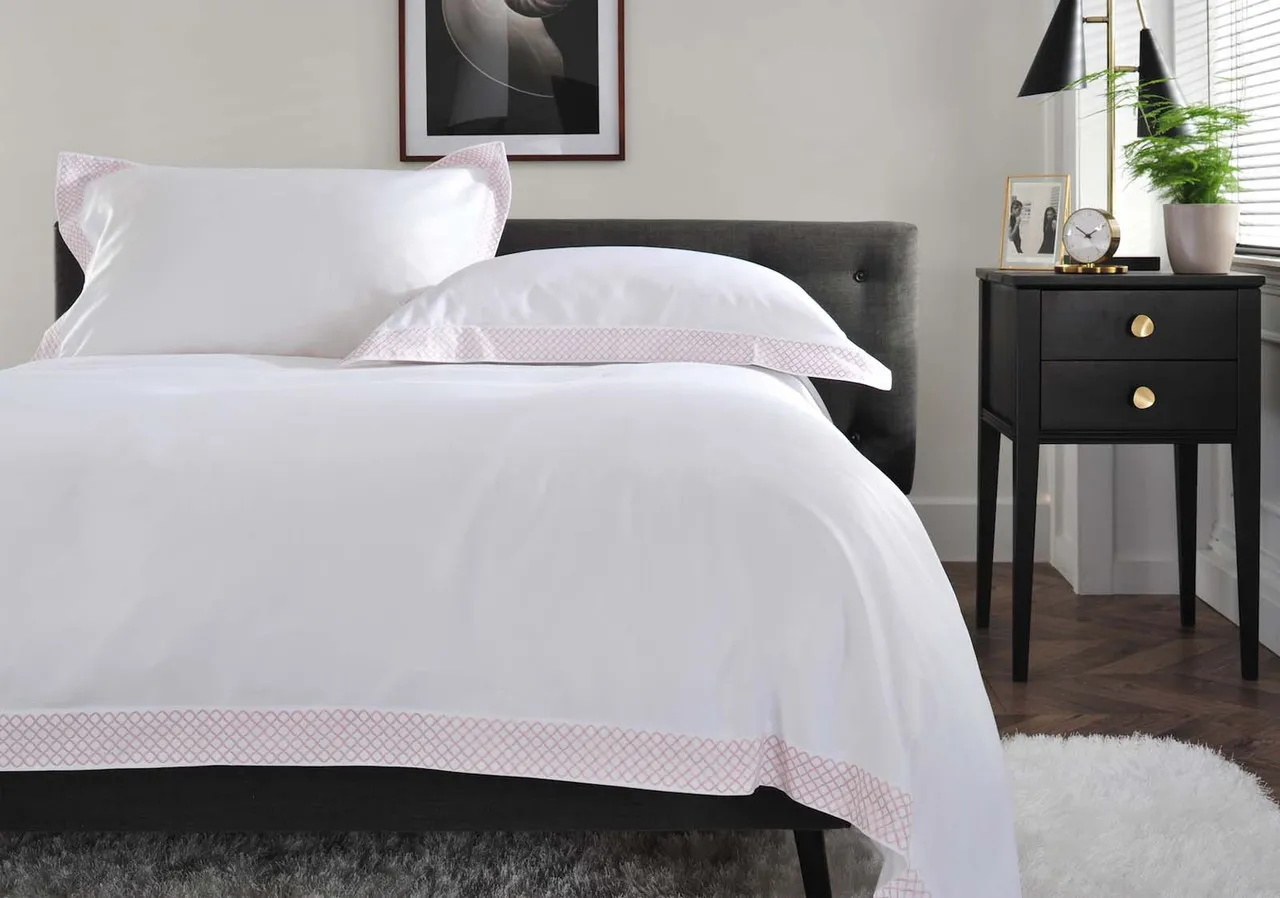 King Size Bed Linen Set - Blush, Cotton