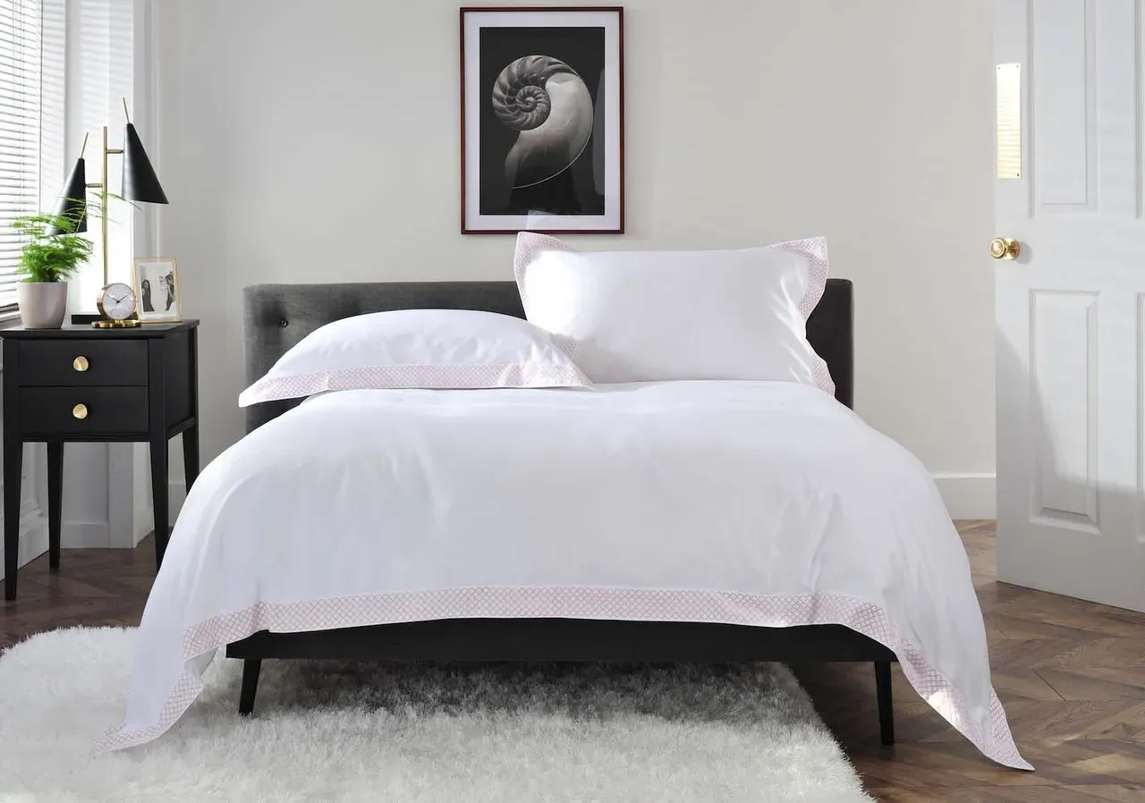 King Size Bed Linen Set - Blush, Cotton