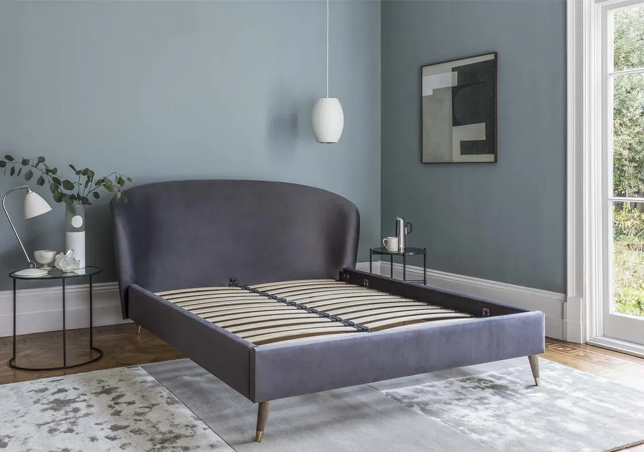 Super King Bed Frame - Emerald, Fabric