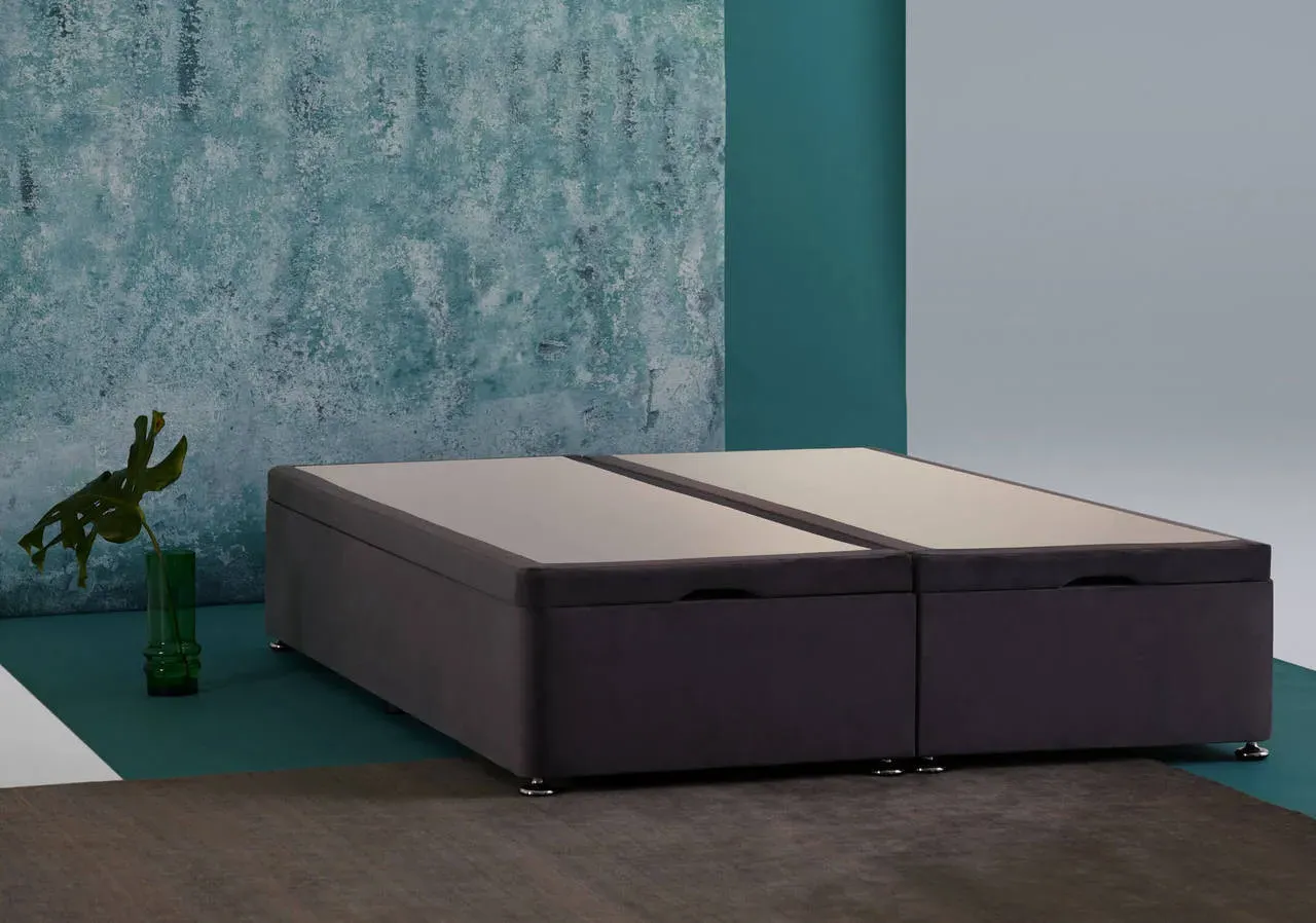 Super King Ottoman Bed with Storage - Emerald
