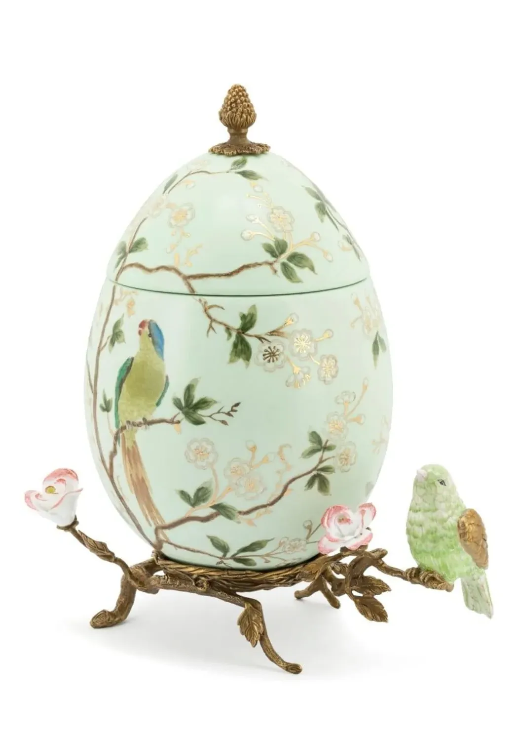 Egg-Shaped Decorative Box - Mint, Porcelain image