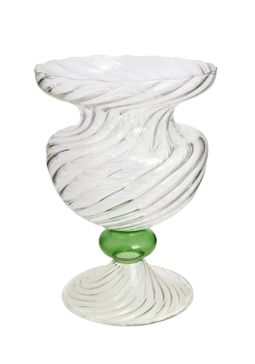 Globe Vase Handcrafted - Green, Murano Glass