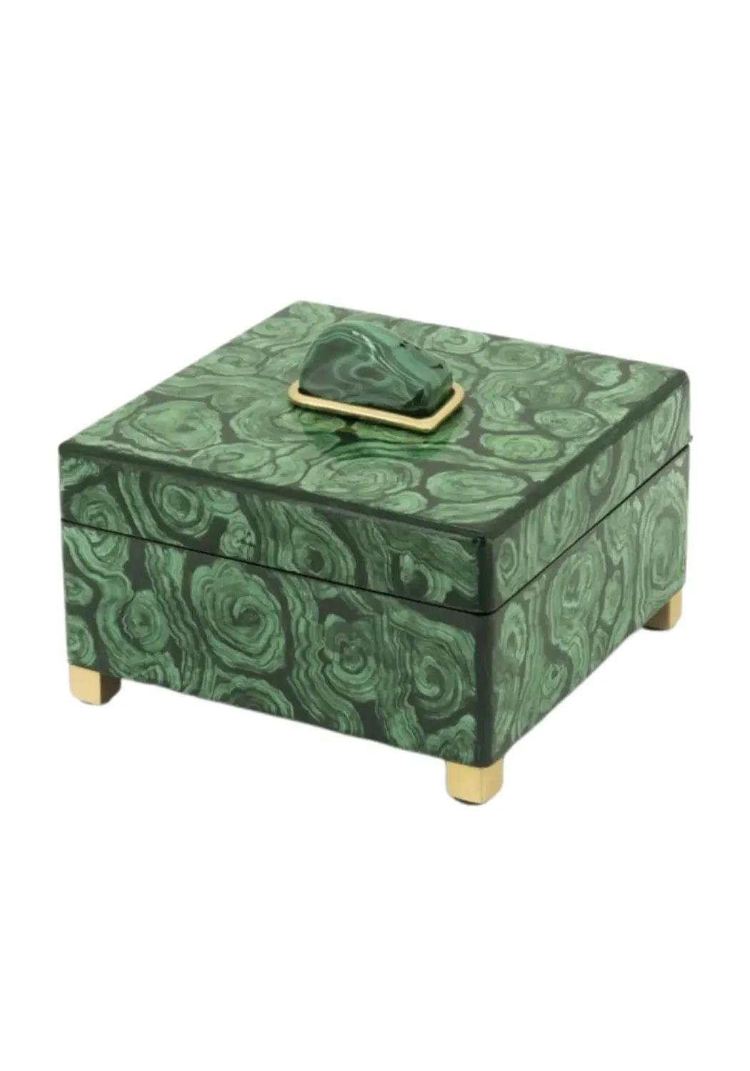 Jewelry Box with Stone Detail - Green image
