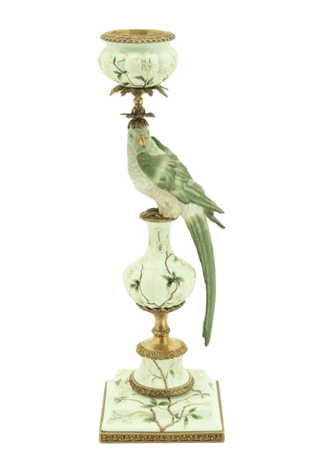 Songbird Taper Candleholder Left - Green