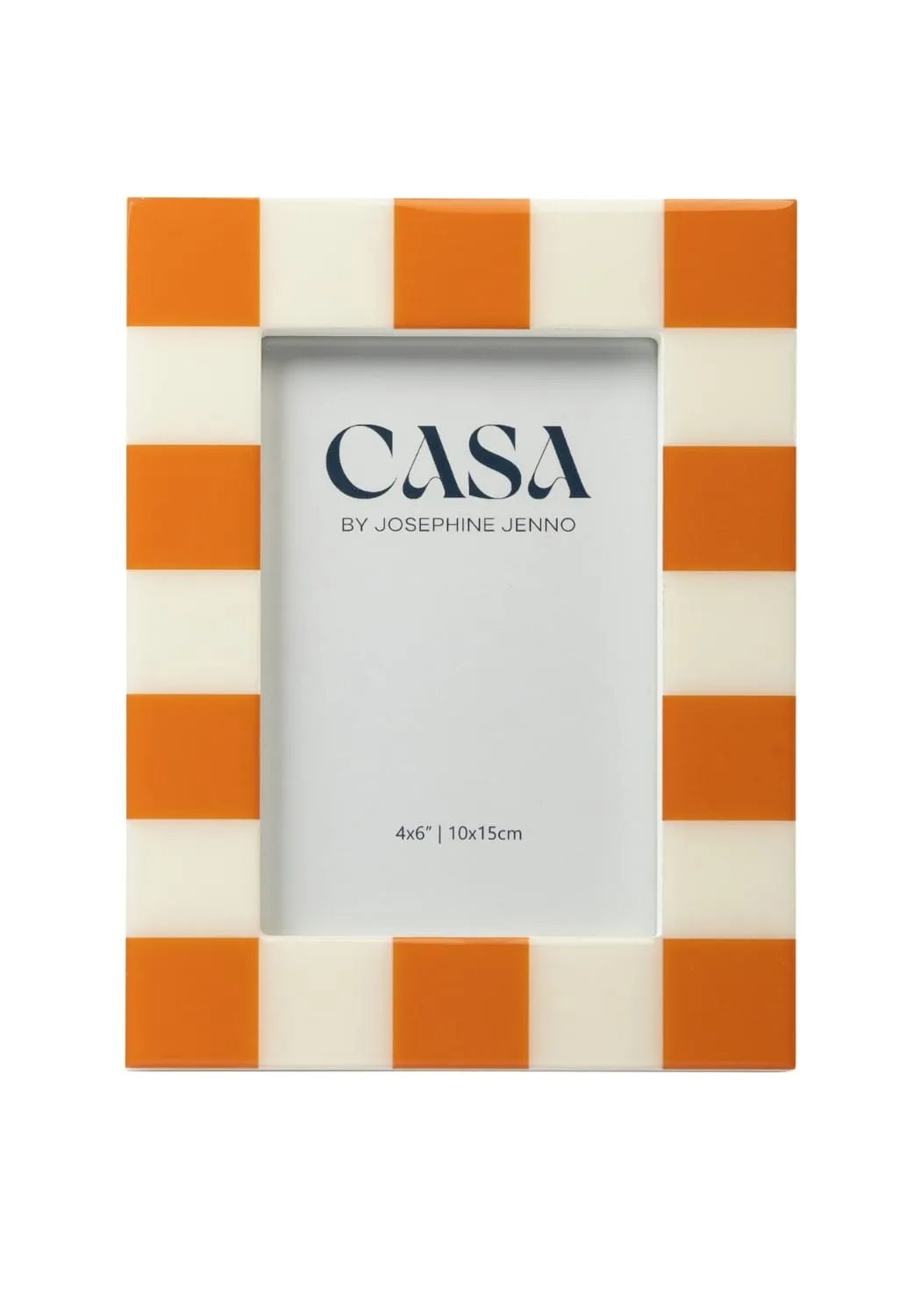 6x4 Photo Frame Checkerboard - Orange, Tile image