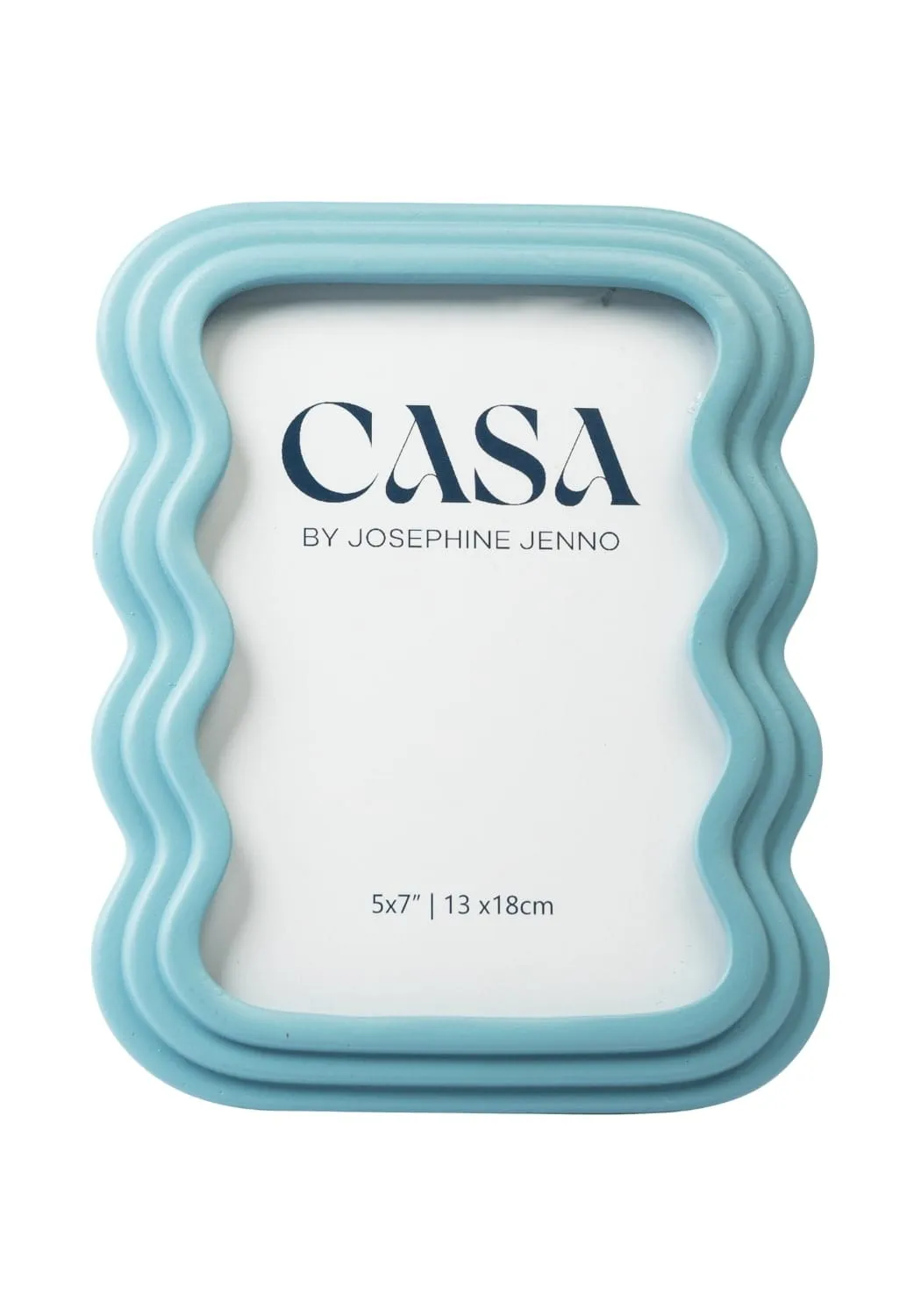 7x5 Photo Frame with Ripple Border - Blue image