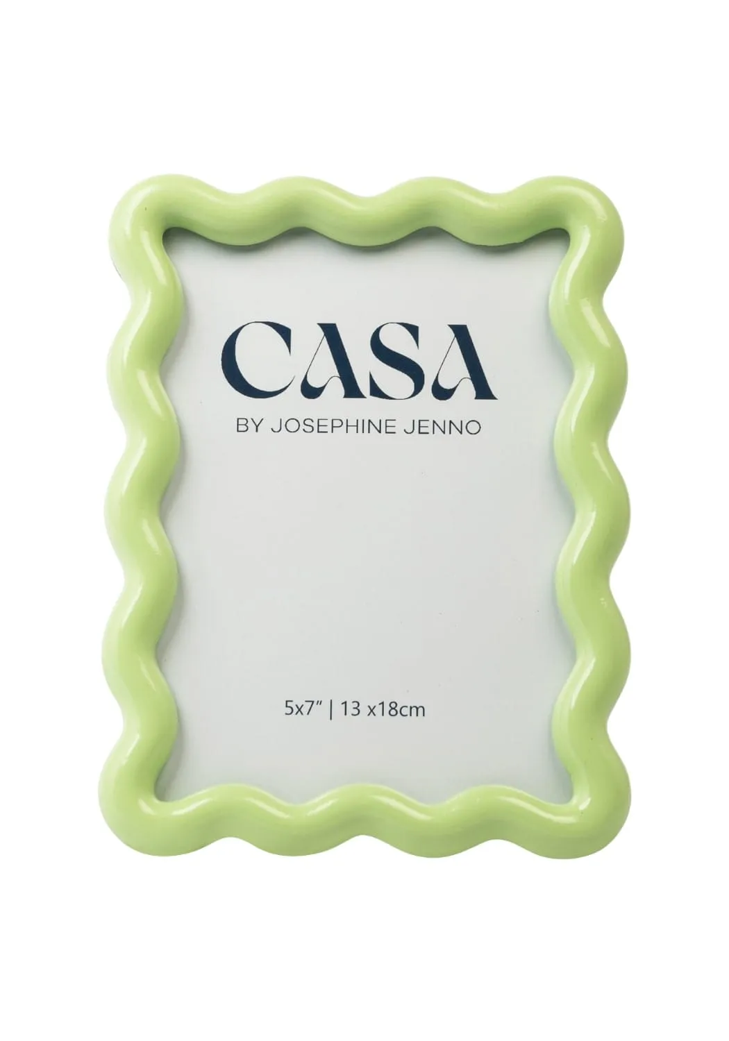 7x5 Photo Frame with Ripple Border - Green