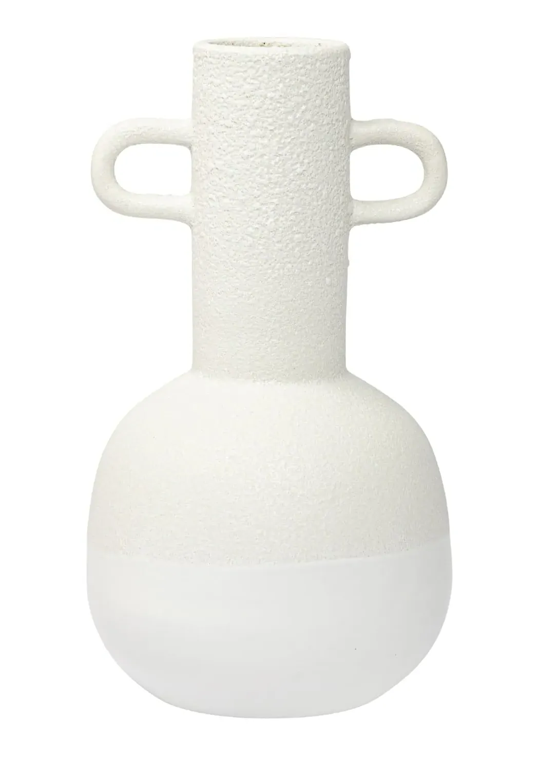 Bottle Vase with Handles - White, Ceramic