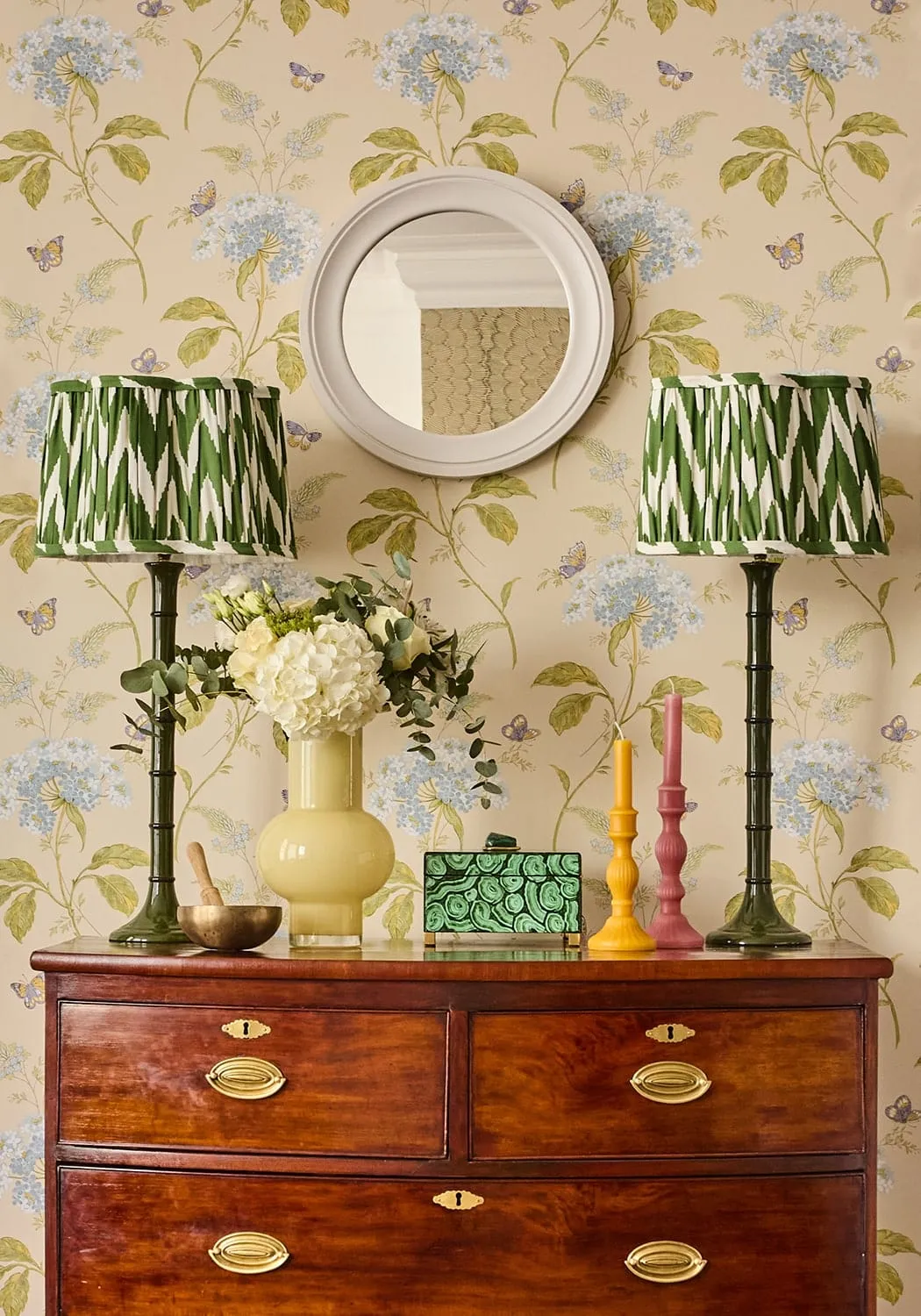 Bulb Vase with Slender Neck - Yellow, Glass