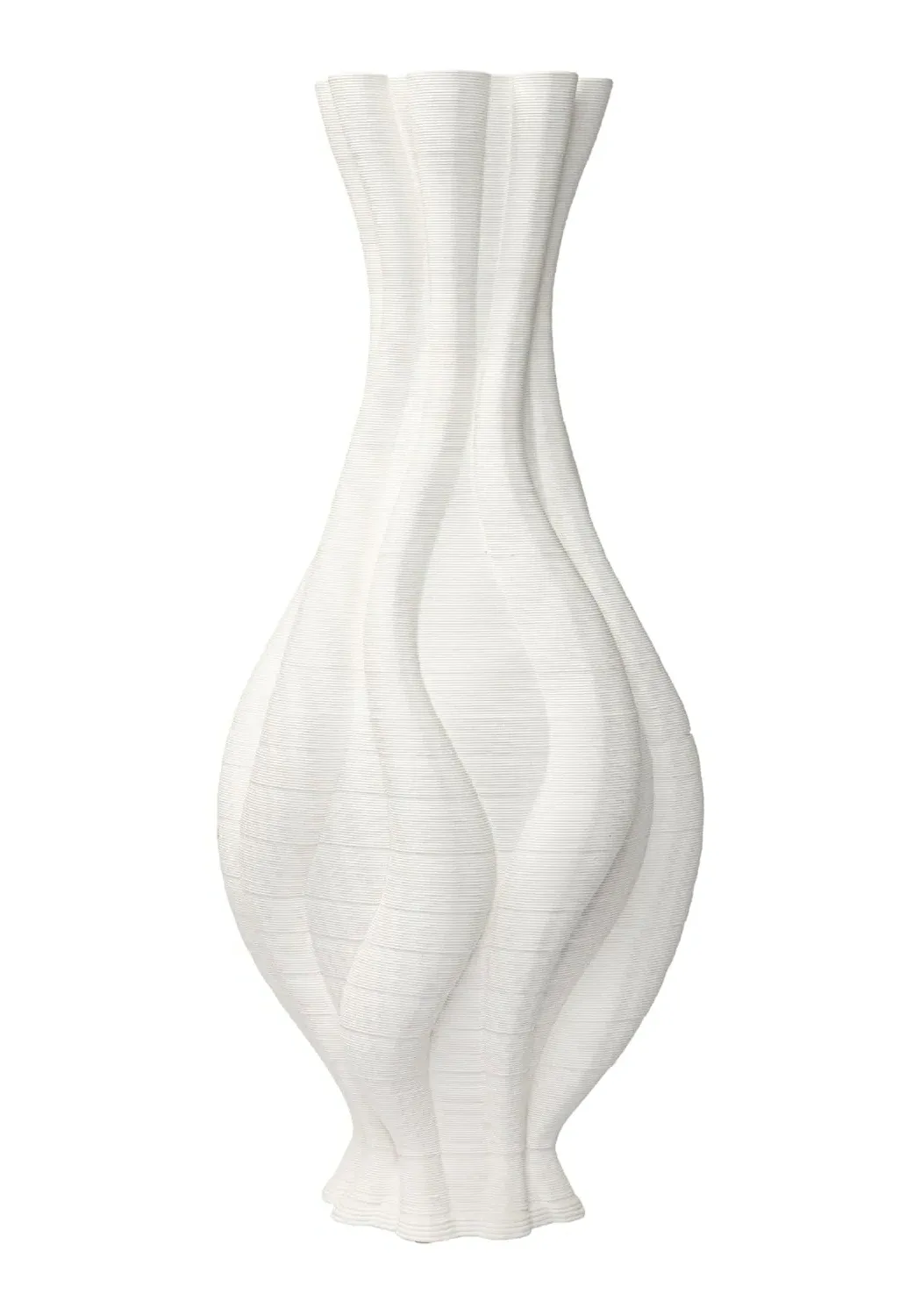Emilie Tall Twisted Ceramic Vase - White product
