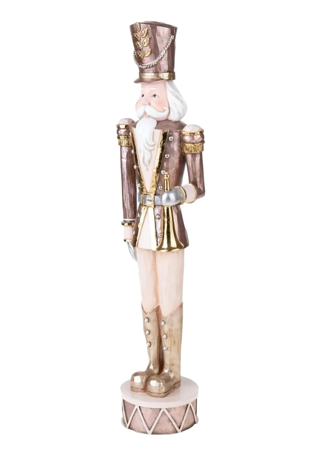 52cm Nutcracker Figurine - Rose Gold Glitter image