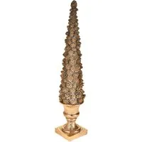 Conical Topiary Tree Decor - Gold alternate view