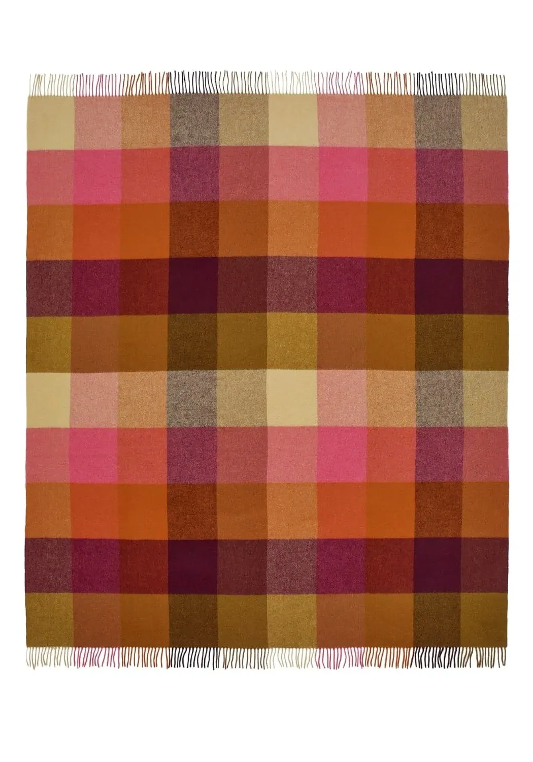 Autumn Spice Plaid Throw - Multi, Wool image