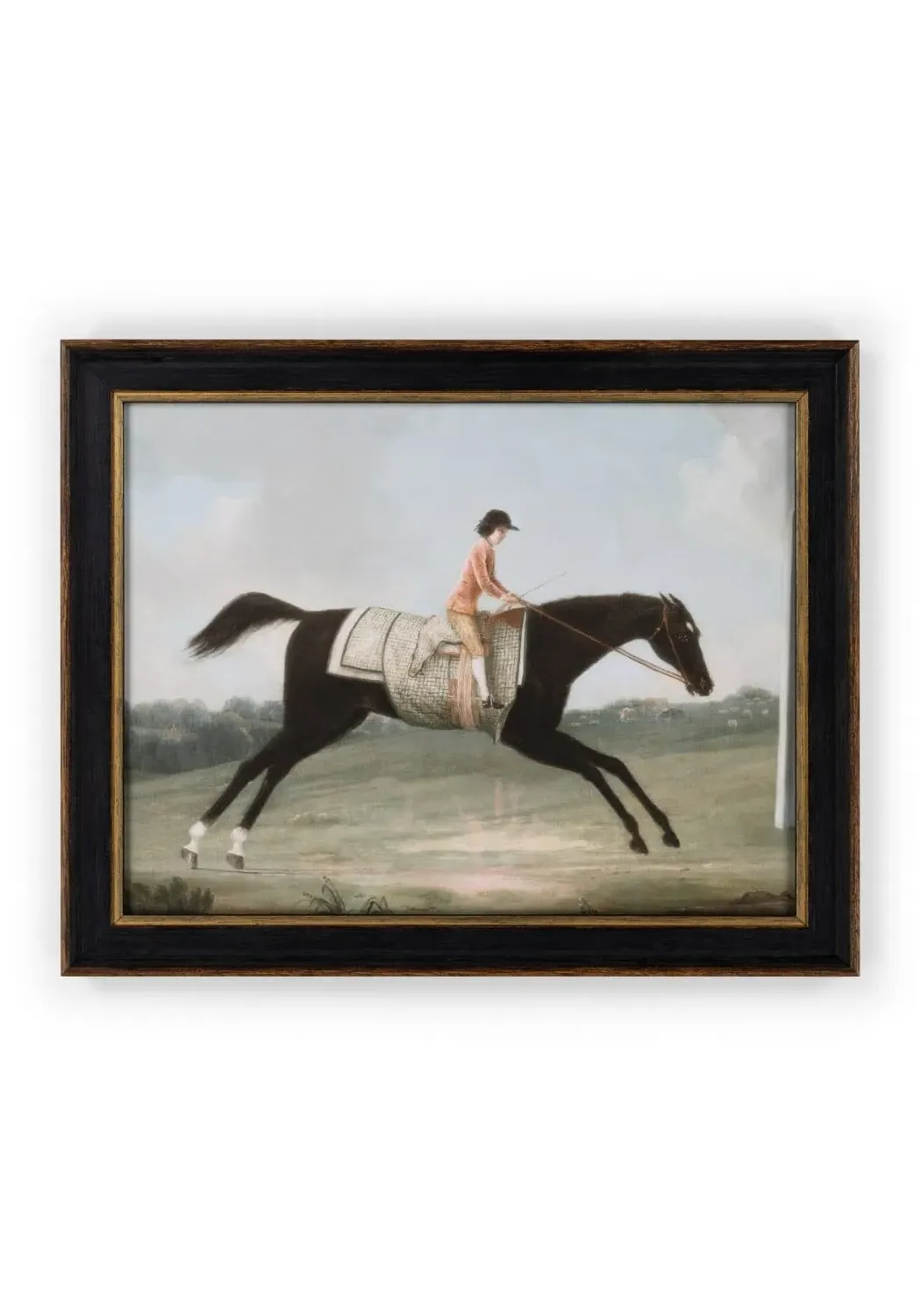 Vintage Racing Day Glory Horse Print - Gold product