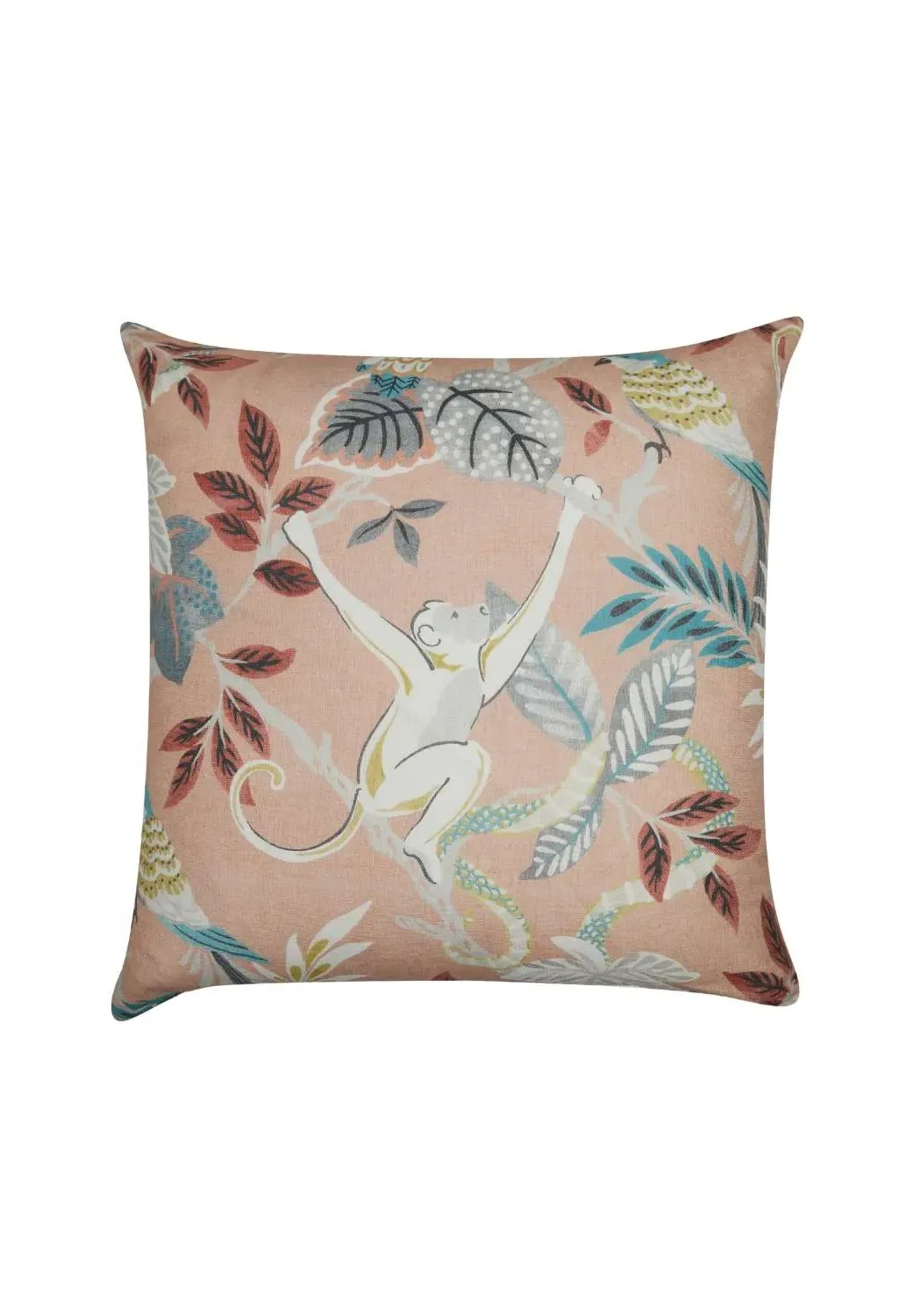 Cushion Cover with Monkey Print - Pink image