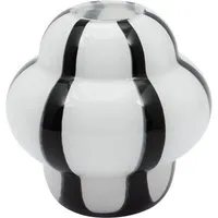 Striped Glass Vase - Black and White alternate view