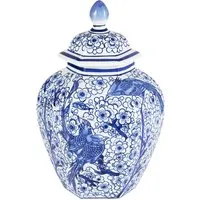 Ginger Jar with Bird Motif - Blue, Porcelain alternate view