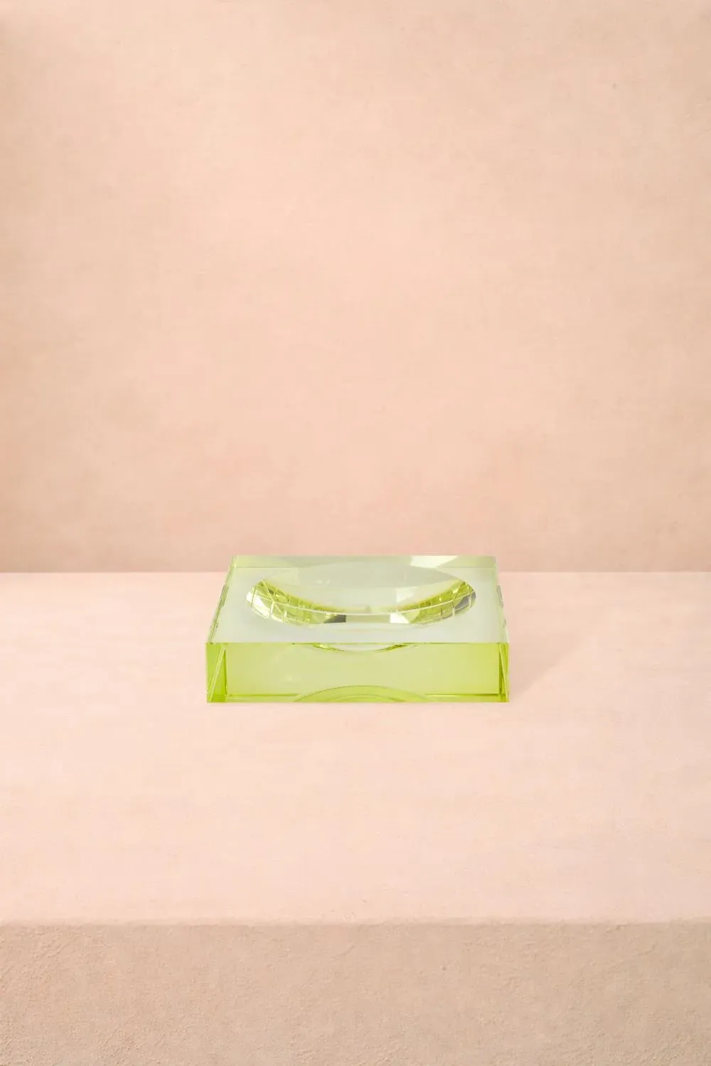 Square Trinket Tray - Yellow, Glass product