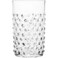 Dew Drop Tumblers Set with Texture - Clear Glass alternate view
