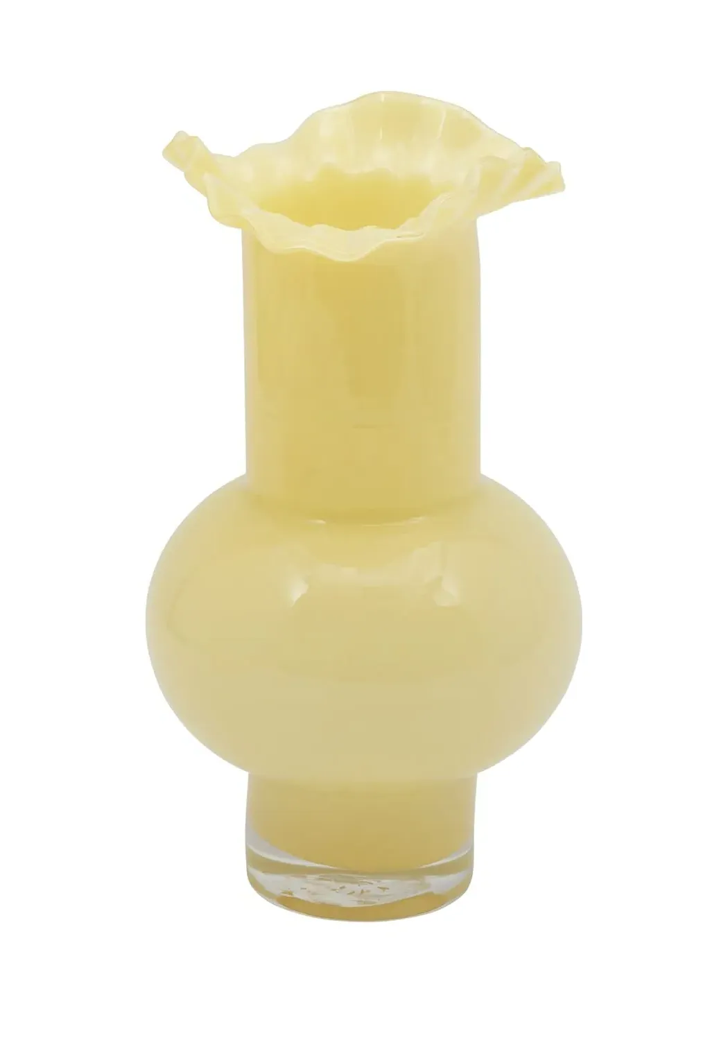 Bulb Vase with Slender Neck - Yellow, Glass product