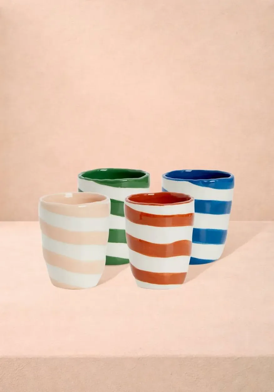4-Piece Striped Tumbler Set - Multi, Dolomite product