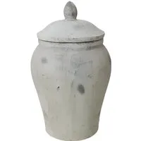 Temple Jar - Linen, Earthenware alternate view