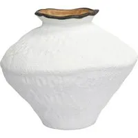 Urn Vase with Weathered Finish - White, Ceramic alternate view