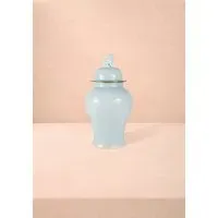 Storage Jar with Lid - Cyan, Porcelain alternate view