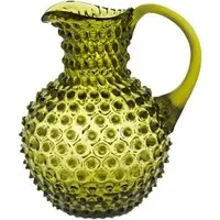 2L Water Jug with Hobnail Texture - Green, Glass alternate view