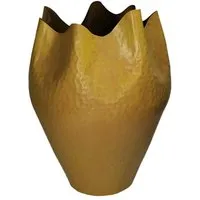 Hammered Iron Vase - Ochre Gold alternate view