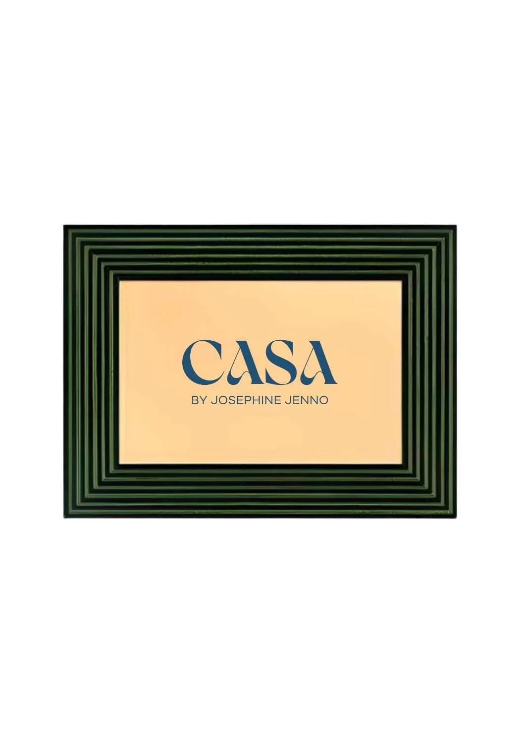 Natalini Striped Marquetry Photo Frame 6x4" - Green product
