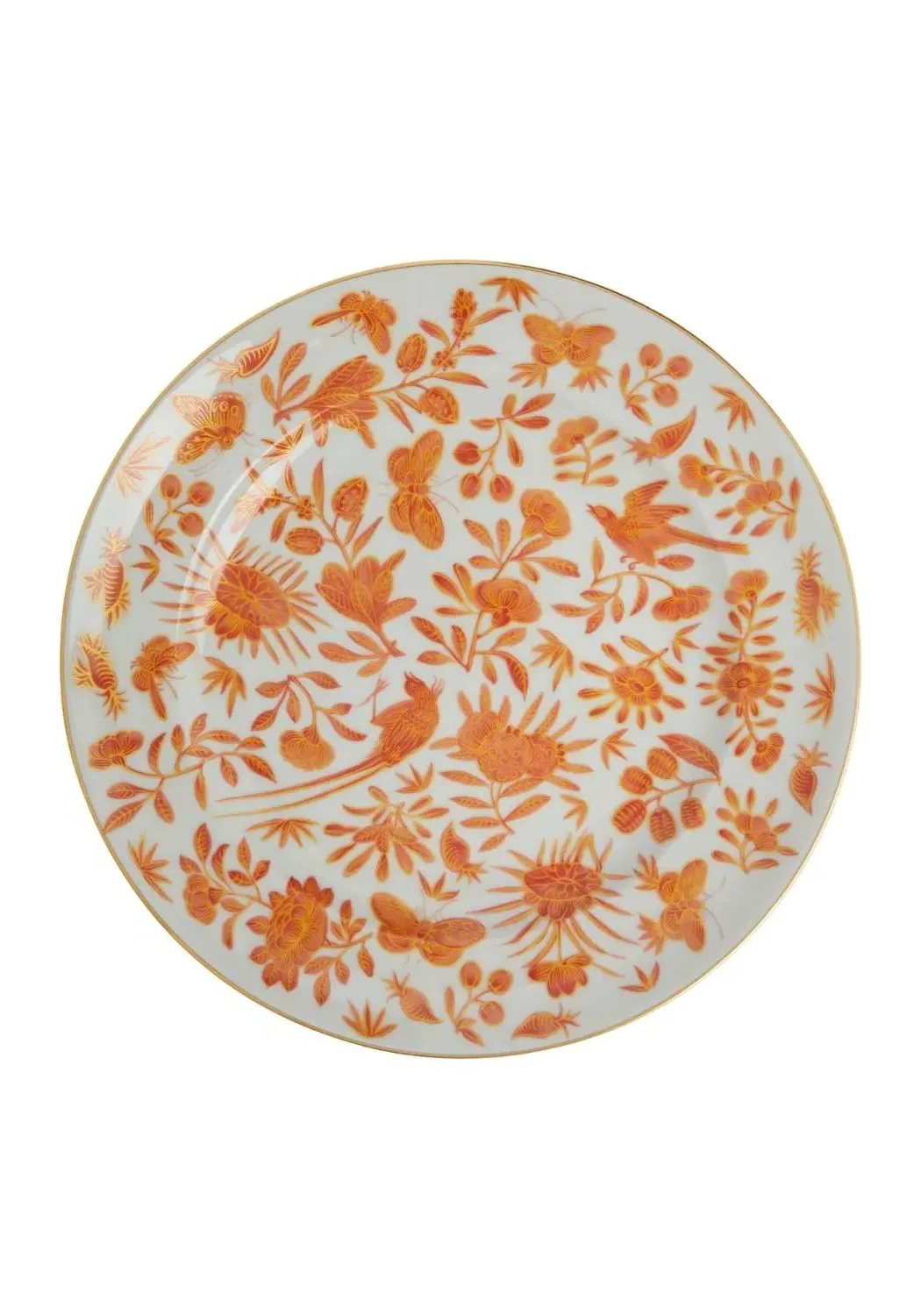Sacred Bird and Butterfly Dinner Plates Set of 4 - Orange product