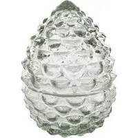 3-Piece Frosted Glass Pine Cone Set alternate view