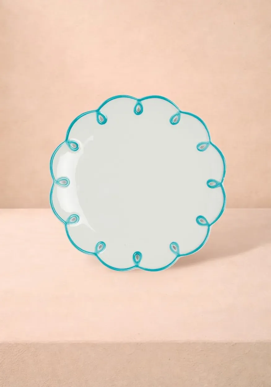 Scalloped Dessert Plates Set of 4 - Blue product