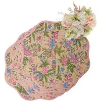 Scalloped Placemats Set of 4 - Multi, Fabric alternate view