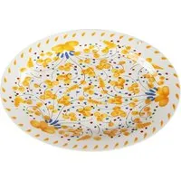 Oval Serving Plate - Yellow, Ceramic alternate view