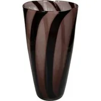 Tall Striped Vase - Brown alternate view