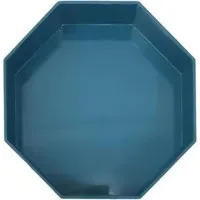 Small Octagon Tray - Teal, Lacquered alternate view