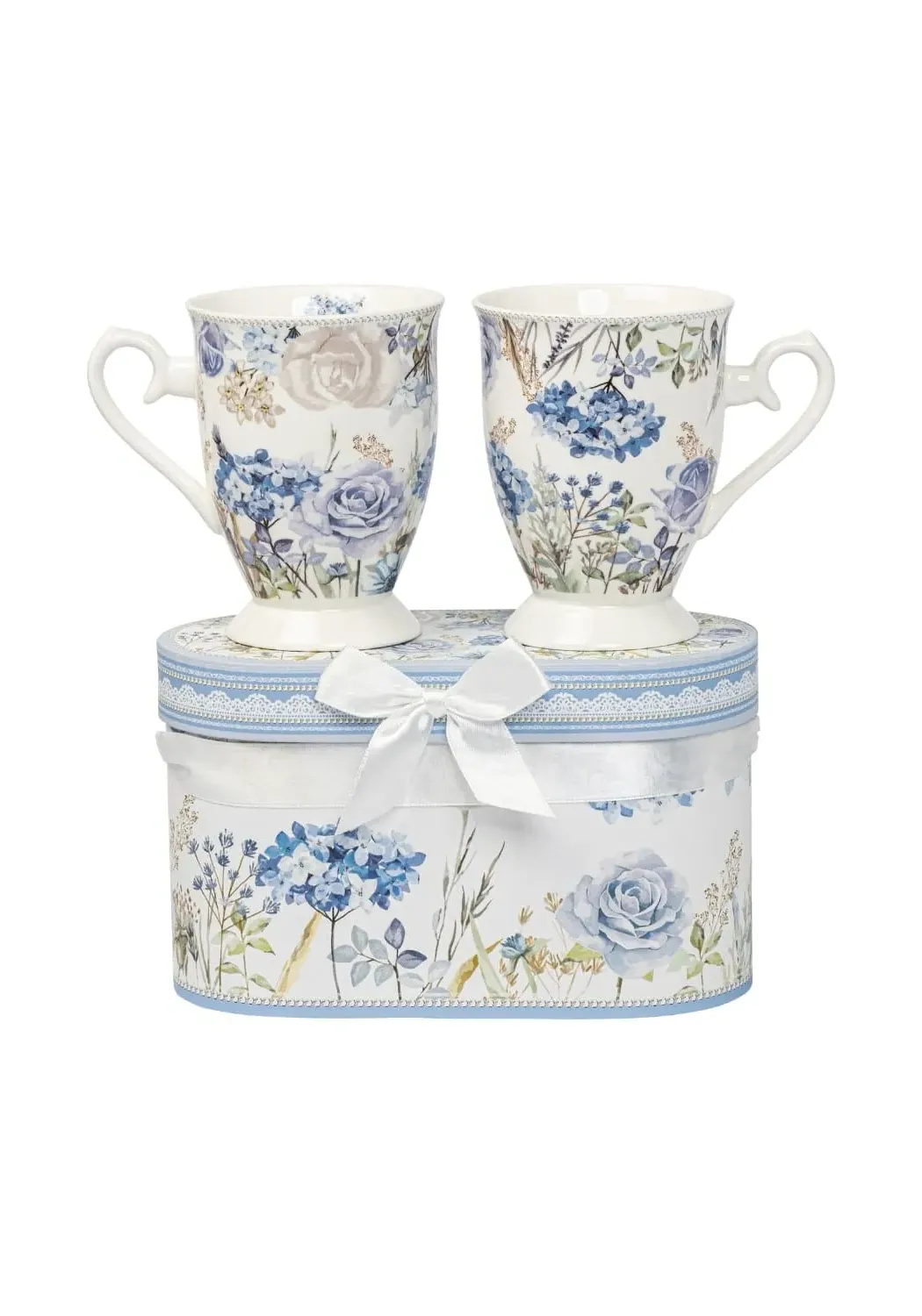 2-Piece Mug Set with Gift Box - Blue, Porcelain image