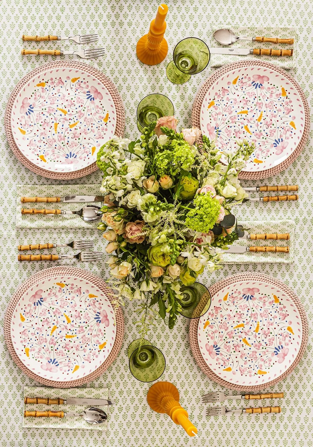 6-Piece Dinner Plate Set - Pink, Ceramic image