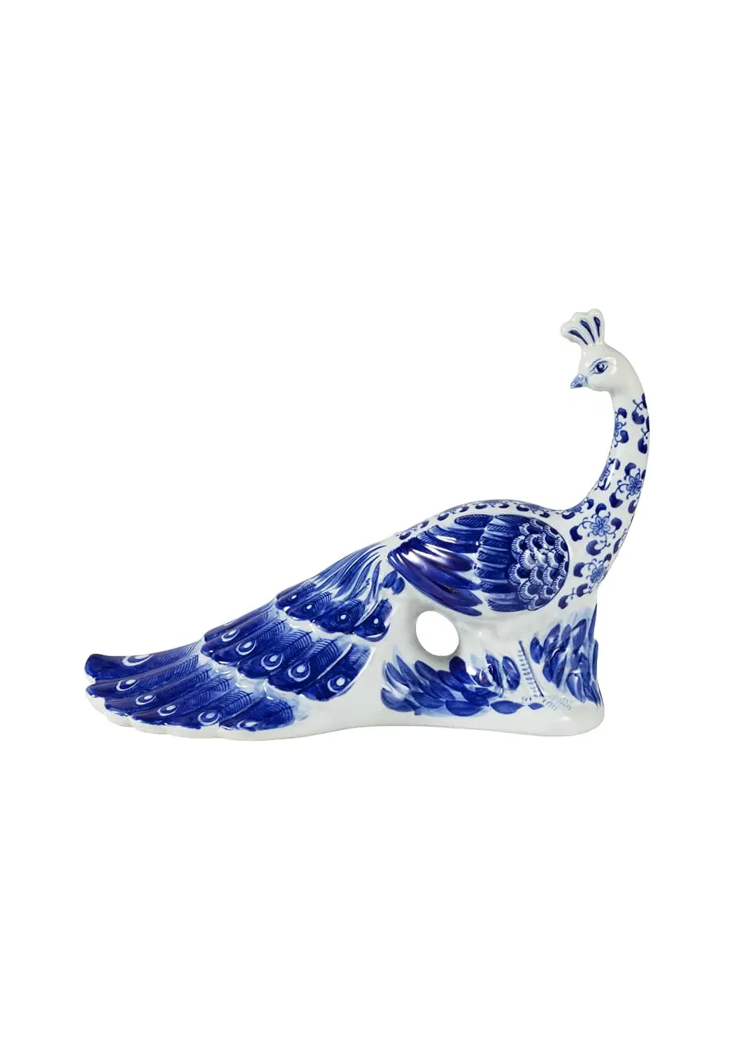 Antoinette Feathered Delft Peacock Figurine - Blue product