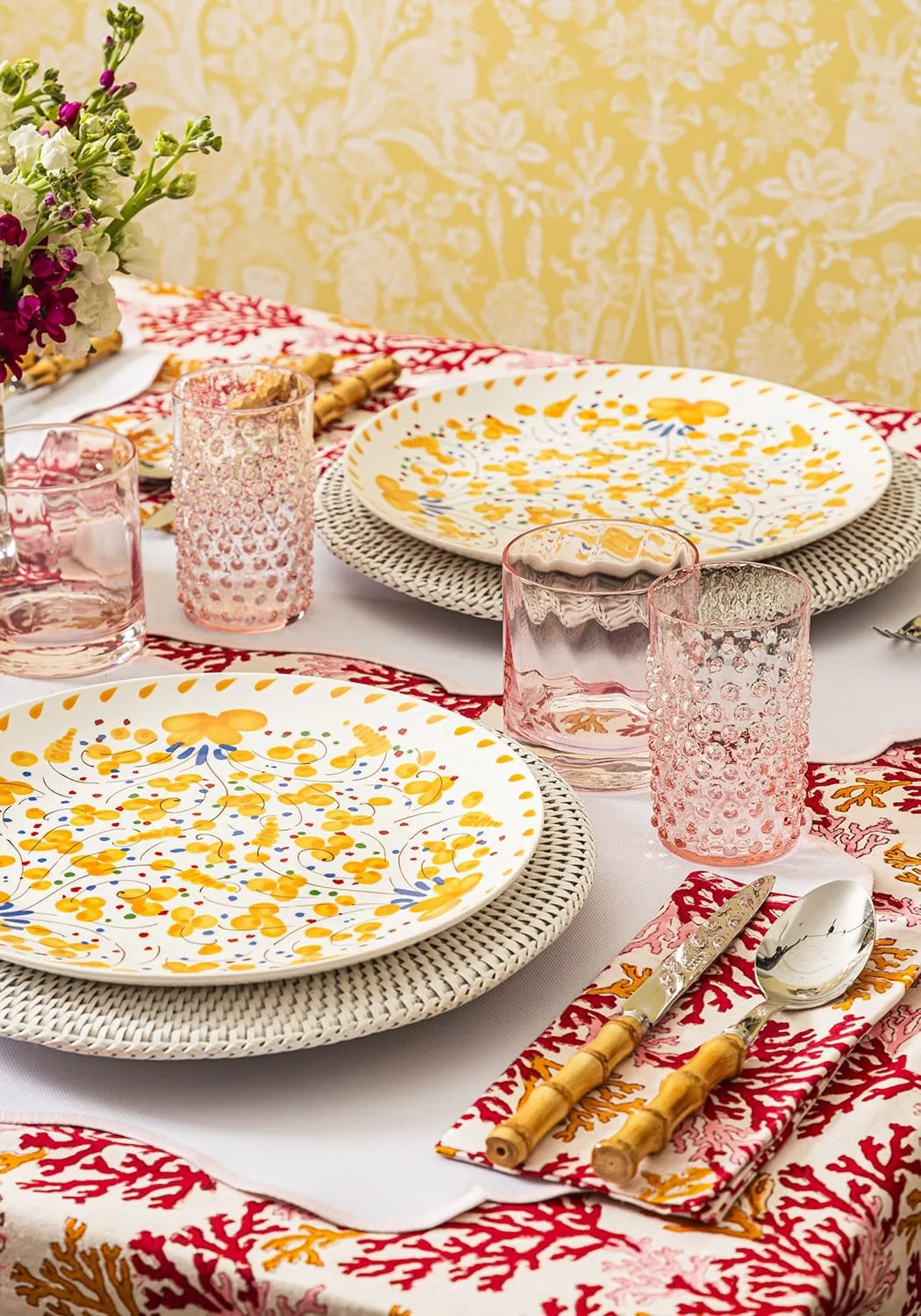 Beatrice Daisy Dinner Plate Set of 6 - White, Ceramic product
