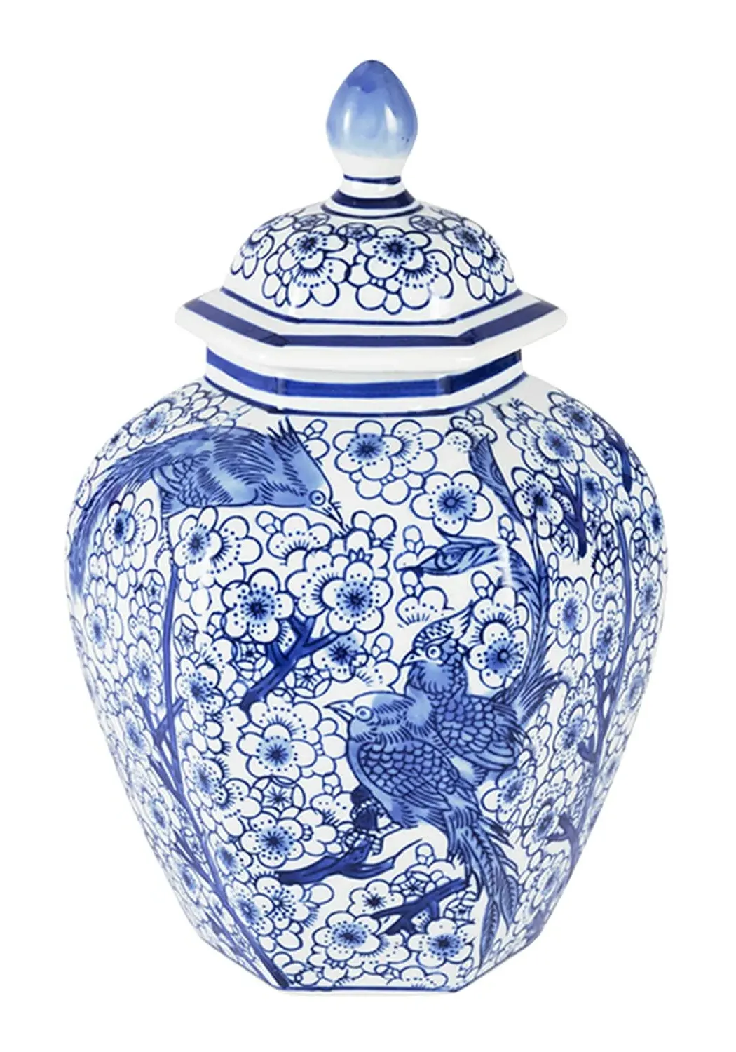 Ginger Jar with Bird Motif - Blue, Porcelain image