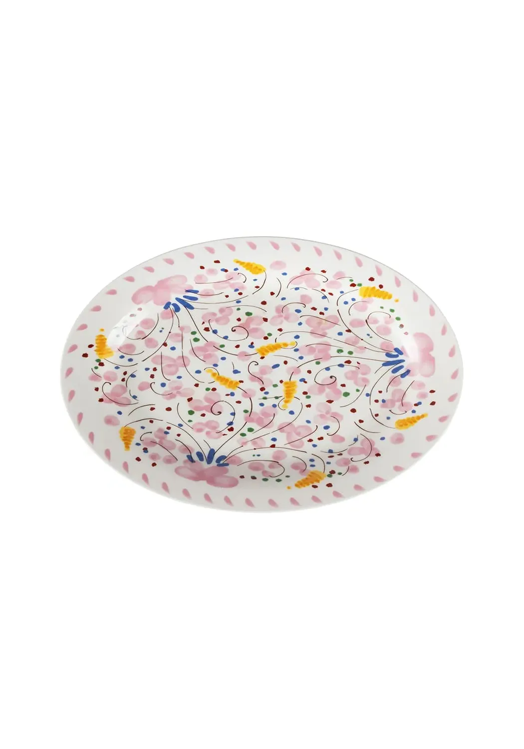 Oval Serving Plate - Multi, Ceramic image