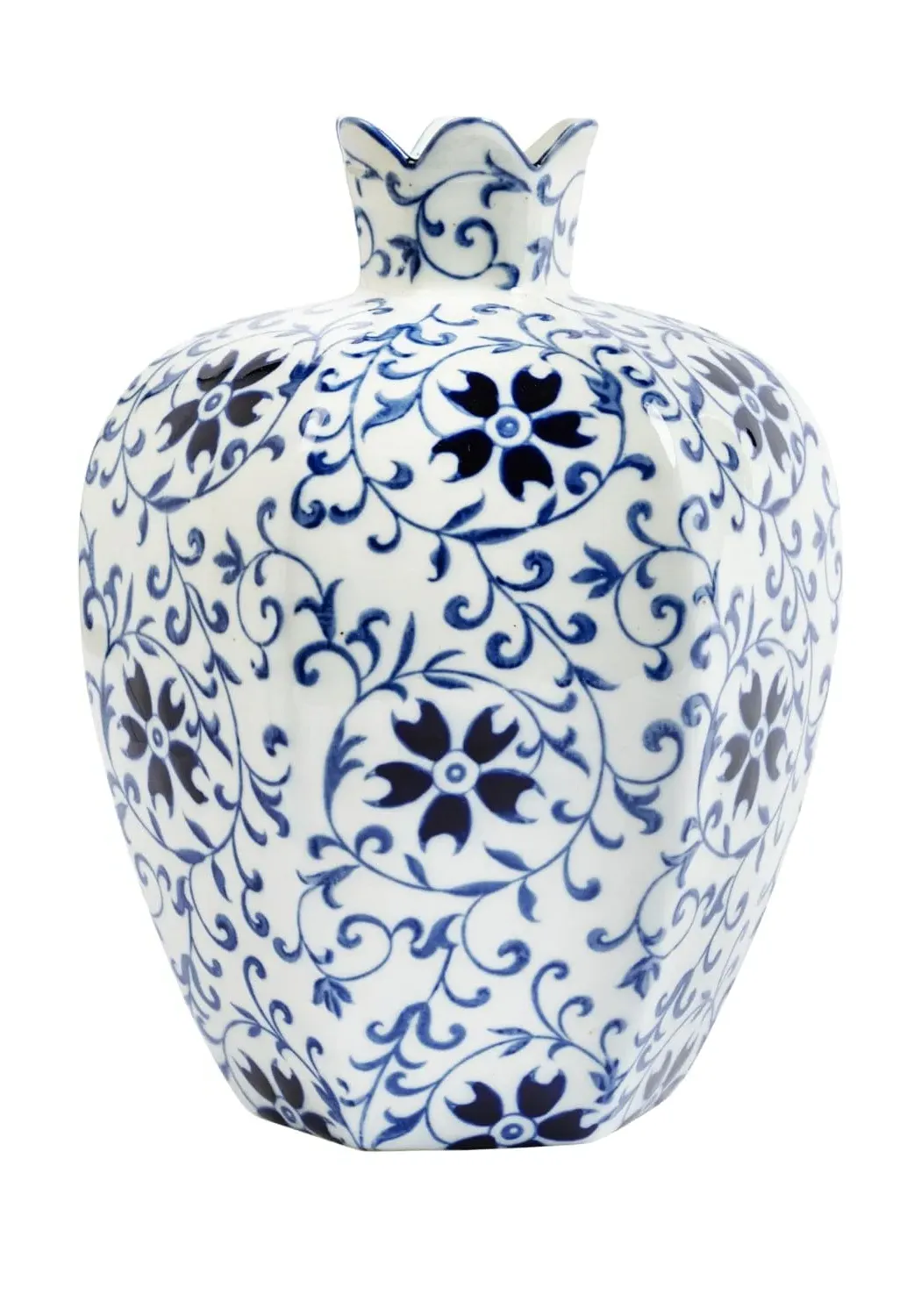 Round Vase - Blue, Porcelain