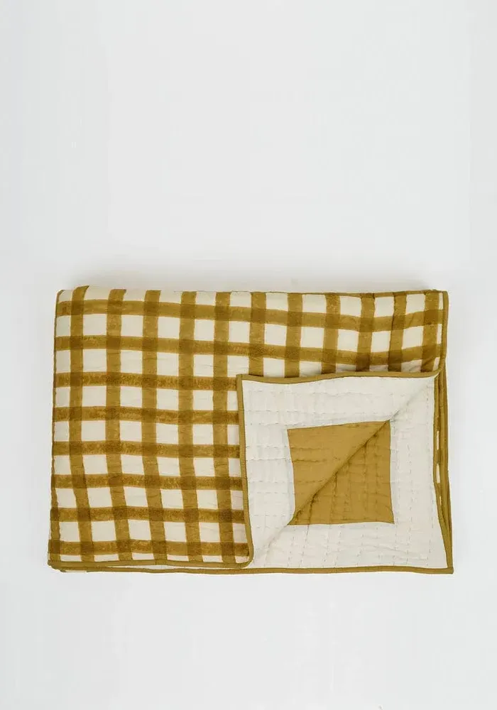 Grid Quilt - Yellow, Cotton image