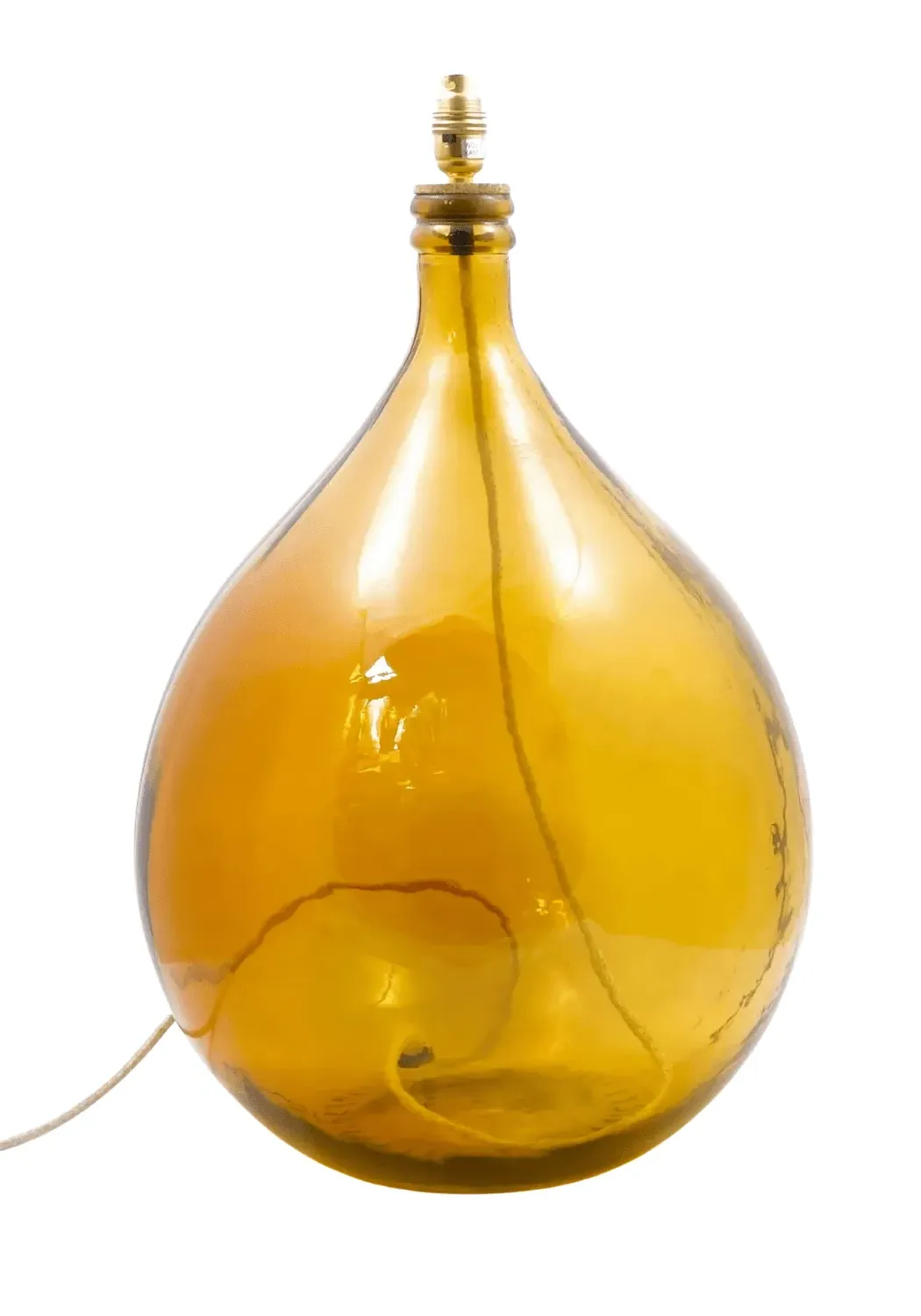 Carboy Lamp Base - Amber, Recycled Glass image